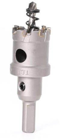 1 foret de scie cloche en carbure TCT, diamètre de 12 à 160 mm, scie cloche à pointe en carbure avec foret central for acier inoxydable, métal, fer, bois(100mm)