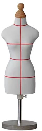 Halbskala weibliche Schneiderpuppe Schneiderpuppe Mode Mini Schaufensterpuppe Kleid Form mit abnehmbarem Massivholzsockel – verstellbarer Drapierständer