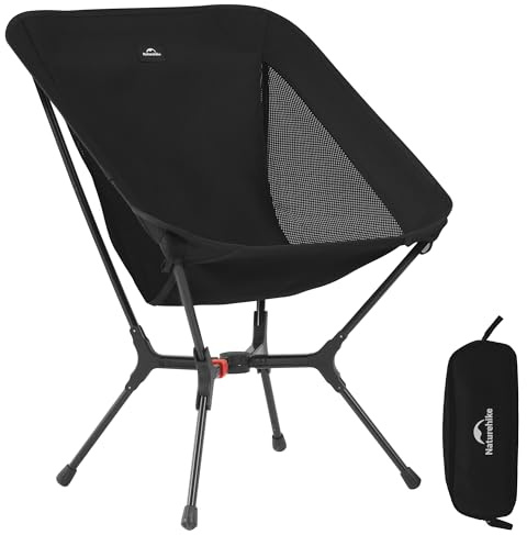 Naturehike YL01 Snap Camping Chair, 1 Second Setup Frame, 441lb Capacity Camp Chair, Portable & Lightweight Backpacking Chair