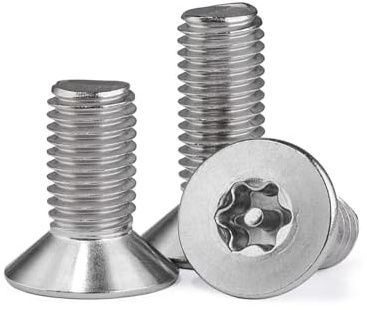 Generisch M2-M12 304 A2 Edelstahl Sechslappen-Torx-Flachsenkkopf mit manipulationssicherer, diebstahlsicherer Sicherheitsschraube(14mm,M4(5Pcs))