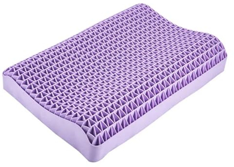 AMENGJ Latex Flaches Kopfkissen Kissen Atmungsaktive Luftschicht Waschbar mit Wasser, Nackenkissen Latex Erwachsene Einzelkissen(52x35x8x10cm,No Pillowcase)