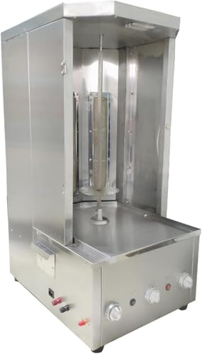 Machine à Kebab Doner Au Propane, Machine à Kebab Shawarma Doner, Gril Gyroscopique avec 3 Brûleurs, Gril Vertical, pour Maison Commerciale
