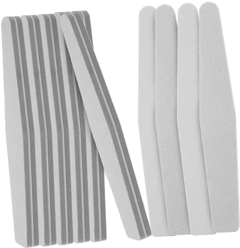 Ipetboom Profesionales para Manicura y Pedicura de Esponja 10 Limas de Uñas Lavables y Reutilizables, Forma de Diamante para Cuidado de Uñas y Pies