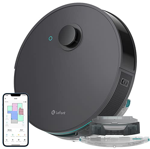 LEFANT N3 Saugroboter mit Wischfunktion, Staubsauger Roboter mit Kartierungsfunktion, Saugroboter mit d-ToF-Lasersensor, 10.000 Pa Saugleistung, 200 Minuten Akkulaufzeit, Steuerung über Alexa/App