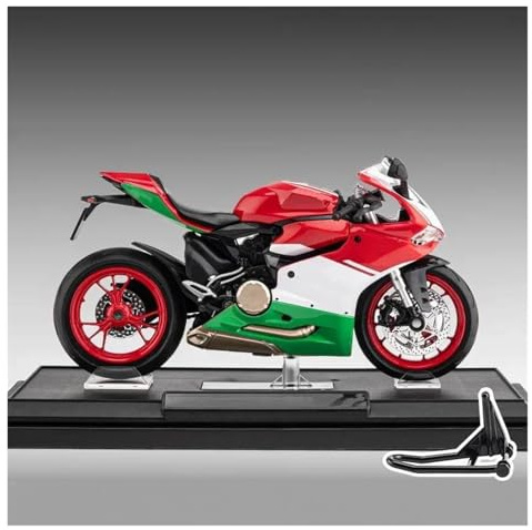Motorcykelmodell 1:12 För Ducati 1199 För Panigale S Motorcykelsimulering I Legeringsmodell(Red green)