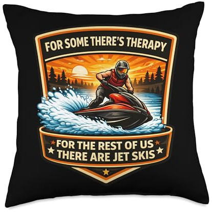 There's Therapy for The Rest There are Jet Skis Jetski Owner Throw Pillow