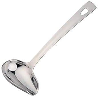 Sauce Ladle, BuyGo Drizzle Spoon with Spout Gravy Soup Ladle, Stainless Steel Kitchen Utensil, Mirror Polish & Dishwasher Safe, 8.67 Inch, Silver