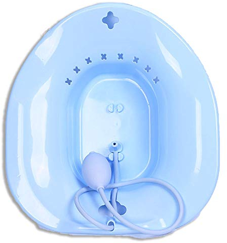 Emorroidi post-partum Sitz da bagno-donne in gravidanza - MissZM, Pieghevole Ripostiglio Appendibile Lavaggio di grande capacità Cura privata Sedile WC con troppopieno