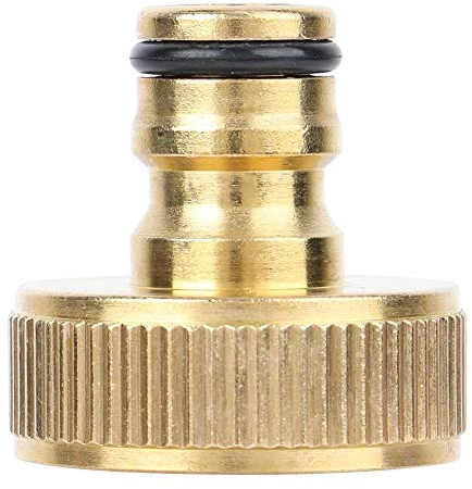 Conector de manguera de jardín de latón, Rosca hembra de 1 pulgada Conector de manguera de conexión rápida Adaptador de tubería de agua, Equipo de riego de jardín