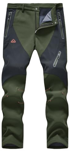 donhobo Herren Winter Skihose Warm Gefüttert Softshellhose | Winddicht Wasserdicht Wanderhose Outdoor Trekkinghose Camping Funktionshose
