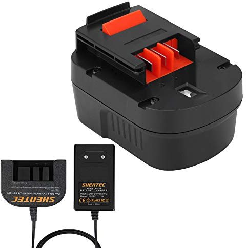 Shentec 12V 3500mAh Ni-MH Batteria per Black & Decker A12 HPB12 A12E A12-XJ A12EX FSB12 FS120B FS120BX A1712 B-8315 BD-1204L e Caricatore