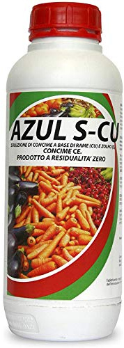 bio A.L.T Azul s-cu concime al Rame in Sospensione ossicloruro per Piante arboree, orticole,fruttifere,Cereali e leguminose Biologico e Made in Italy 1 Litro