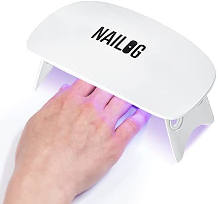 NAILOG Mini lampada UV LED da 6 W, asciuga unghie portatile con cavo USB per manicure con smalto gel, luce portatile per polimerizzazione