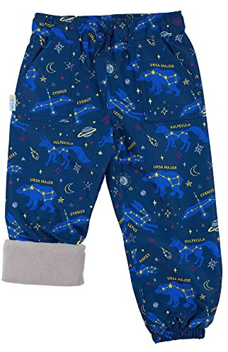 JAN & JUL Big Kids Waterproof Snow Pants with Pockets (Fleece-Lined: Constellations, 8 Years)
