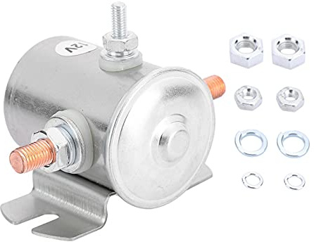 Relé de 3 terminales, 12V 200A Interruptor de relé de solenoide de arranque SAS4208SAW4226 12V DC para carro, cabrestante, barco, plata