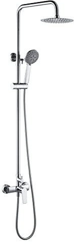 Colonne de douche mitigeur avec hauteur réglable chromée Belgique Imex BDZ044 (BARRA 75 cm - 115 cm)