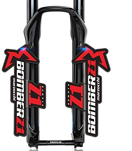 BINGYUAN Fahrradgabelaufkleber b.o.m.b.e.r Z1 Wasserdicht Modern White Red PVC Outdoor Fahrradgabel-Aufkleber Dekoration