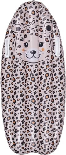 Swim Essentials Aufblasbares Surfboard Kind - 120 cm - mit Hebeln (Beige Pantherprint)