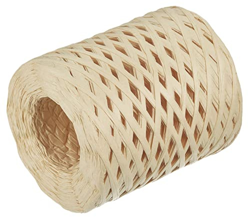 sourcing map Raffia Paper Craft Rope Ribbon Packing Paper Twine 219 Yards Handmade Brown for DIY Decoration Gift Packaging