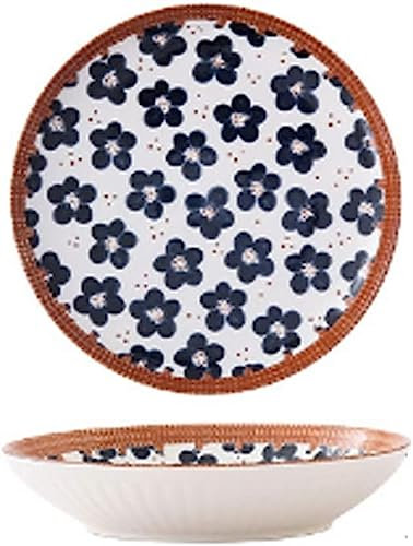 DLUXCA Assiette Creuse Grande capacité Assiette à Nouilles Assiette à Salade Vaisselle de Table Assiette décorative Assiettes à dîner