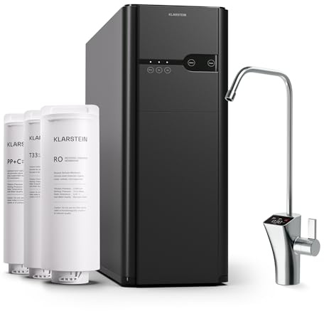 Klarstein Filtro Agua Grifo Cocina, Filtros Agua Grifo Agua Potable para Fregadero 600GPD, Compatible con Sistema Osmosis Filtración 5 Etapas, Pureza 99,99%, Filtro Grifo Cocina Casa