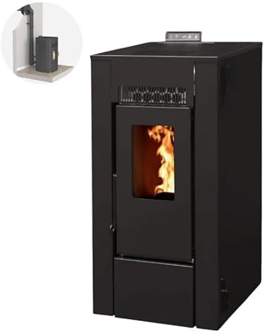 INTERSTOVES - Pack INTERSTOVES Poêle à granules GIOIA 9 Etanche + Kit Conduit Ventouse (sortie façade) - Noir