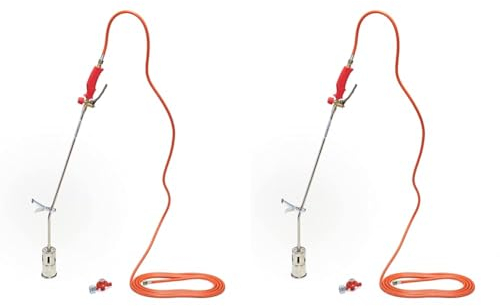 ROTHENBERGER Industrial RoMaxi Premium - Abflammgerät inkl. 5m Propan Gas Schlauch & Propan Konstantregler, Brenner, Unkraut Vernichter, Dach- und Bitumenbahnen, 030957E (Packung mit 2)