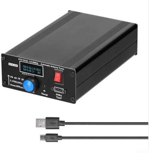 ATU-10-0A SW Automatischer Antennentuner, Aluminiumlegierung, Antennentuner, 20 W, 1,8–55 MHz, Frequenz, Kurzwellen-Leistung, Stehwellenmessgerät
