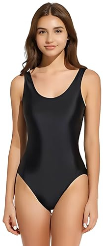 Period Swimwear One-Piece for Girls & Women – Leakproof Racerback Swimsuit with Built-In Menstrual Protection, Teen Sizes XS–2XL, Black, Heavy Flow (UK, Alpha, M, Regular, Regular, Standard, Black)
