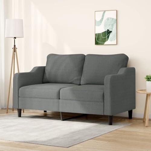 Willood 2-Sitzer-Sofa Dunkelgrau 140 cm Stoff Loungesofa Lounge Sitzmöbel Wohnzimmer Sofas359360