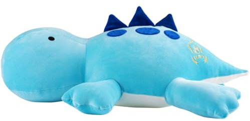 Crillop 4LB Cute Weighted Stuffed Animals Plush - 24 inch Soft Weighted Dinosaur Plush Toy Pillow for Adults and Children (Blue Dinosaur)