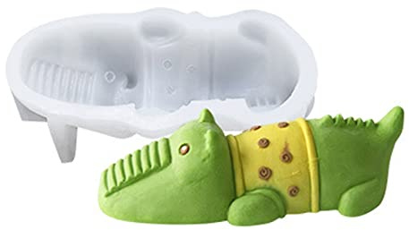 SPONGL Moules en mousse 3D créatifs en silicone pour gâteau en forme d'animaux, ours, chien, hippopotame, dauphins, gelée, chaleur