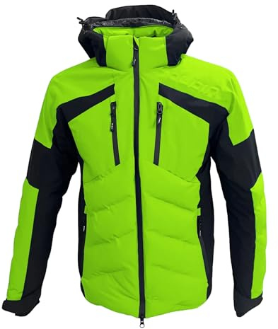 Dubin Sport Falcade Herren Skijacke 20K Grün Code Falcade-4359, Limette/Schwarz, 50