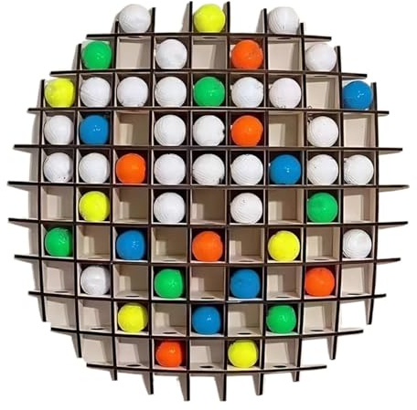 Generisch Golfball-Vitrine, Golfball-Halter-Präsentationsregal, Holzkiste for 78 einzelne Golf-Gedenkständer