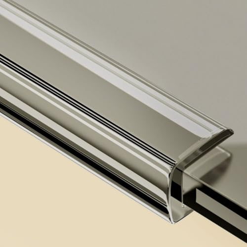 YCBTPS Kantenschutzprofil Für Glastische, Transparenter Schutzstreifen 12/13/16/35mm U-Kanal Kantenband, Kantenschutz Klemmprofil Für Möbel, Schränke, Schreibtisch(35mm(1.4in))
