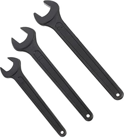 Housoutil 3 Piezas de Llaves de Boca Simple de Acero Resistente Herramientas de Llave de Boca Abierta Diseño Ergonómico Resistente a La Deformación Herramientas Manuales Ampliamente Utilizadas