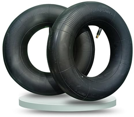 2 camere d'aria 3.50/4.00-6 con valvole dritte, camere d'aria gonfiabili 3.50/4.00-6 per tosaerba, carriole, rimorchi da giardino e go-kart.