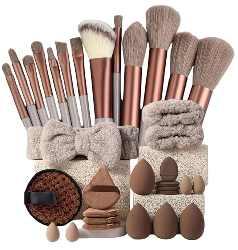 Brocha de maquillaje, kit de maquillaje profesional para principiantes, kit profesional cosmético, equipo de belleza para mujeres, niñas, esposa, familia, principiantes, amigos, novia
