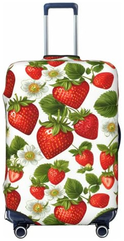 Tamiger Housse de protection universelle pour bagages Motif fraises Clipart, Noir , XL