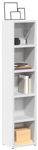 Vopese CD-Regale 2 STK. Weiß 21x16x93,5 cm Holzwerkstoff CD-Schrank Model802696