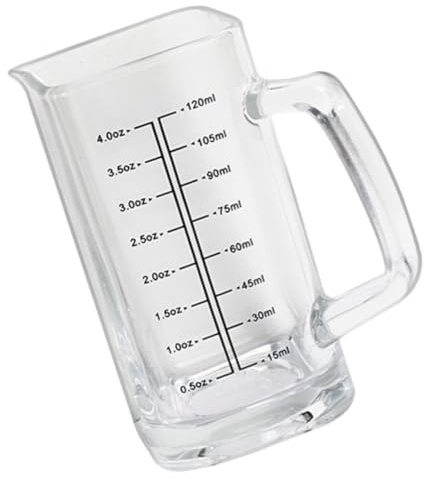 DECOMELODY Taza Medidora De Vidrio Cuadrada Con Escala Taza Medidora Para Café y Leche De Vidrio Para Uso Diario