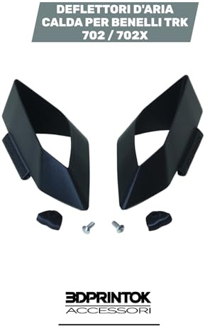 3DPRINTOK Coppia di Deflettori d'Aria Calda per Fianchetti - Benelli TRK 702/702X, Riduce di almeno il 70% il Flusso Caldo Zona ginocchia e gambe (NON COMPATIBILE CON BARRE PARA TELAIO) no modifiche