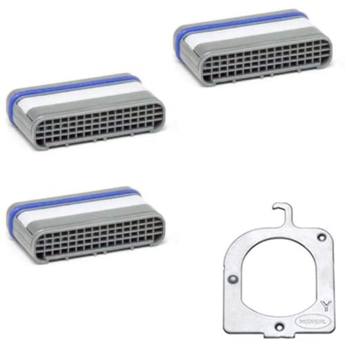 Kit Aeratore Rettangolare 32x8 di Ricambio, per Rubinetti a Scomparsa, 3 Pezzi con Chiave - Rompigetto Filtro Filtrino