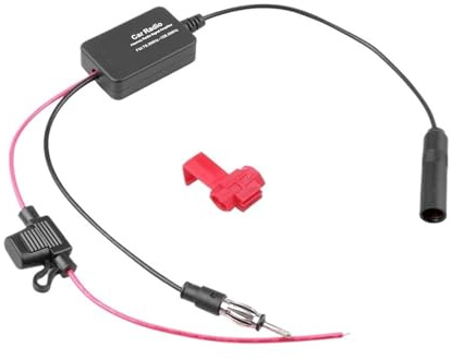 DC 12V-24V Autoradio FM-Antenne 88-108MHz 25dB Signalverstärker Booster FM-Verstärker For Marine Auto Fahrzeug Boot 330mm Größere Abdeckung