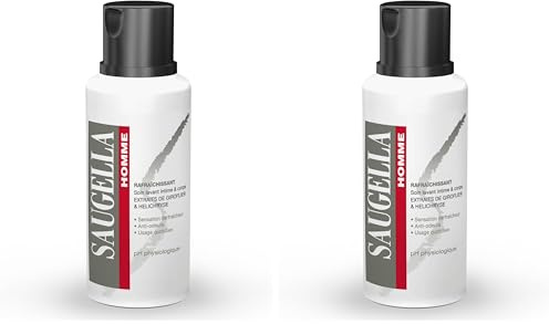 Saugella - Homme – Soin Lavant Intime & Corps spécial hygiène masculine – Lutte contre les Odeurs Indésirables - Hélichryse et giroflier – 200ml (Lot de 2)