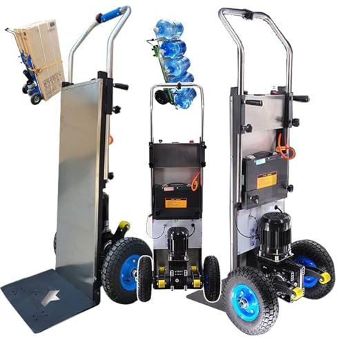 Elektrischer Treppensteiger, Handkarren-Transportwagen mit 400kg, Abnehmbarer Akku, Wartungsfreier/Bürstenloser Motor, für Familienumzüge, Lagerlogistik, Verteilu,1200w