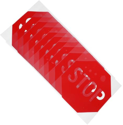Hemobllo 10 Pezzi Adesivi Cartello di Stop Autoadesivi Rossi Segnale di Avvertimento Stradale Resistente Uso Interno ed Esterno per Sicurezza Casa Ufficio Scuola