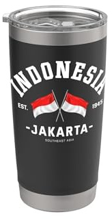 Indonesia regalo casa Indonesia amico Indonesia bandiera Bicchiere termico in acciaio inox doppia parete