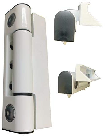 Paddock WEL Mila Butt Door Hinge 45 Degree Angle White Sidewind Rehau