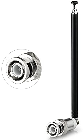 Bingfu VHF UHF 5 Abschnitte 42cm Teleskopantenne mit BNC Stecker für CB Radio Scanner Amateurfunk Zweiwegefunk Mobiler Scanner FM Sender Drahtloses Mikrofon Empfänger Frequenzzähler